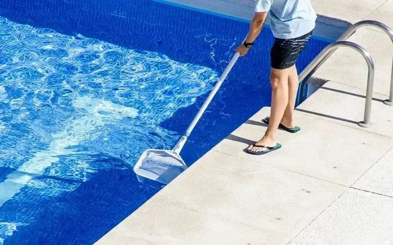Sparkling clean pool water after treatment